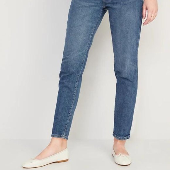 Old Navy High-Waisted OG Straight Ankle Jeans for Women - Picture 3 of 7